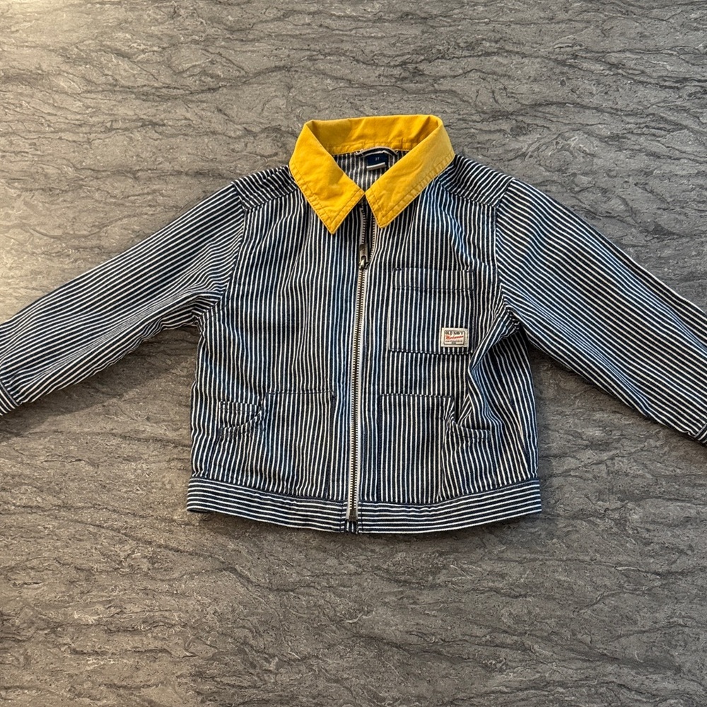 Old Navy Kids Jean Jacket with Yellow Collar
